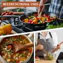 KitchenClick 7-Piece Wooden Spoons for Cooking  Premium Teak Wooden Utensil Set, Nonstick & Heat-Resistant Wooden Cooking Utensils, Durable & Lightweight Spoon Set for Kitchen, Baking & Serving