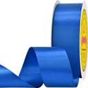 Double Face Satin Ribbon 1-1/2 inch X 50 Yards Polyester Royal Blue Ribbon for Gift Wrapping Very Suitable for Weddings Party Hair Bow Invitation Decorations