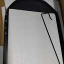DUMOS 47"x14" Full Length Door Mirror, Arched Full Body Mirror, Black