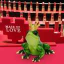 Frog Crown Prince Prime Bedroom Ornament Collectible Cute Figurine Statue Home Office Desk Bookcases Decorations Gifts for Women Sister Lover Room Decor Cake Topper