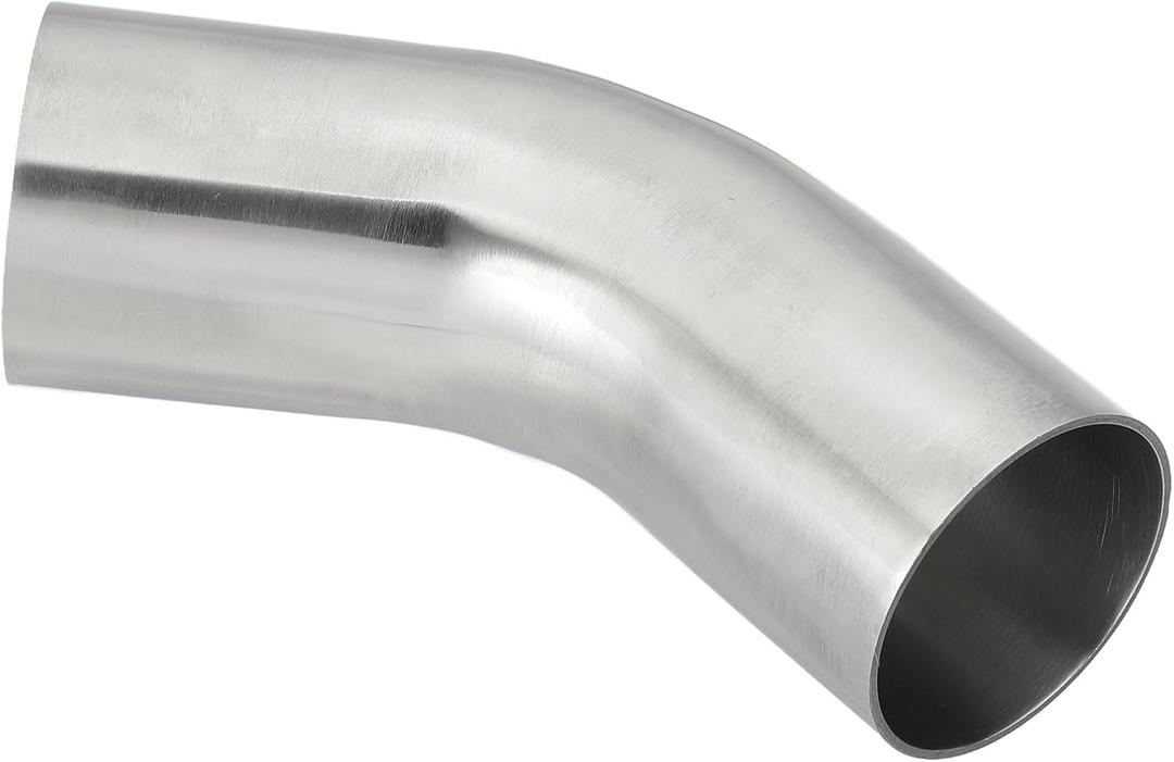 PATIKIL 45 Degree Bend Elbow, 1 7/8inch OD Sanitary Exhaust Pipe Elbow Intercooler Pipe Mandrel Elbow Connector Tube for Welding Brewery Equipment HVAC Stair Handrail, 1 Pc