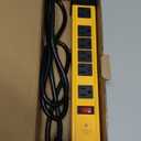 CCCEI Heavy Duty Power Strip Surge Protector with 15A, 6 Plug Industrial Shop Workshop Garden Metal Multiple Outlets, 6FT Extension Cord 1200 Joules ETL Listed, Yellow