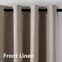Veloraft Linen Curtains 72 Inches Long 2 Panels Set, 100% Blackout Curtains Textured Thermal Insulated, Grommet Light Blocking Drapes for Living Room Bedroom Luxury Decor(52W × 72L inch, Linen)