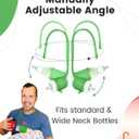 Adjustable Baby Bottle Support for Parents Comfort Feeding Aid, Non-Slip Silicone Holder, Fits Standard & Wide-Neck Bottles(Green)