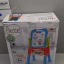 Toddler Art Easel for Kids, Double-Sided Magnetic Whiteboard & Chalkboard with Painting Accessories, Rotatable Easel Toy Gift for Boys and Girls