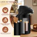 4L/135 oz Airpot Coffee Dispenser with Pump, Stainless Steel Thermal Carafe