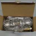 BESTTEN Keyed Entry Door Knob with Lock, Interior and Exterior Door Lock, Standard Ball, Satin Nickel