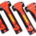 4 PCS GoDeCho Car Emergency Escape Window Breaker and Seat Belt Cutter Hammer with Light Reflective Tape,Life Saving Survival Kit