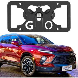 No Drill Front License Plate Bracket Mount Kit Compatible with Chevy Blazer 2019-2025, Front Bumper License Plate Mounting Kit