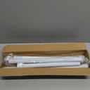 2 Pack White Tension Curtain Rod for Windows 28 to 48 inch, Adjustable Expandable Pressure Spring Curtain Rod No Drilling, 7/8" Curtain Rod for Bedroom Doorway Closet Door