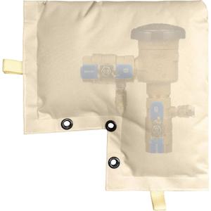 Backflow Preventer Cover Insulated Pouch,Pressure Vacuum Breaker Cover,Winter Water Well PumpSprinkler Valve Insulation,Withstand harsh weatherheavy snow and intense sun (White, 13" x 12")
