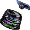Portable Bluetooth Speakers Wireless,Shower Speaker Waterproof G200 Pro with Upgraded Bluetooth 5.4, Magnetic Phone Stand, Mini Outdoor Loudspeaker with RGB Light for Home/Travel/Bathroom-Black