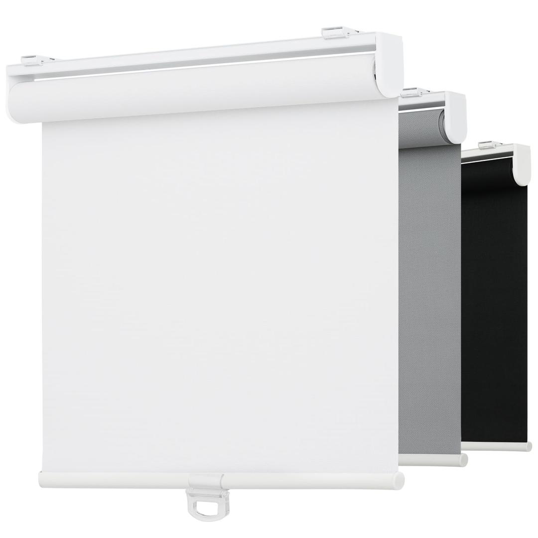 AYZOT Light Filtering Solar Shades for Indoor Windows, 34" W x 72" H, White