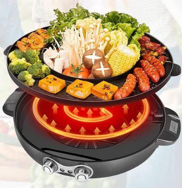 2in1 Electric Hot Pot and Grill Making Cooking More Easier