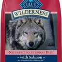 Blue Buffalo Wilderness Natural High-Protein Dry Food for Adult Dogs, with Wholesome Grains, Salmon, 24-lb. Bag, BBD 09/28/2027