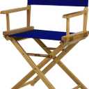 Casual Home 18" Director's Chair Natural Frame with Royal Blue Canvas