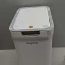 MOPALL 2 Pack Bathroom Trash Can with Lid, 3.6Gal + 2.4Gal Garbage Can with Pop-Up Lid, Small Trash Can Dog Proof, Slim Trash Bin Waste Basket for Toilet, Office, Bedroom, Living Room, Kitchen (White)