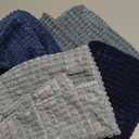 MIULEE Blue Decorative Pillow Covers 18x18 Inch Set of 4 Boho Western Farmhouse Home Decor Couch Throw Pillows Summer Coastal Corduroy Pillowcases Industrial for Sofa Living Room Bed, Luxury Blue 