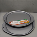 Pizza Pan - 14 Inch Nonstick Pizza Pan for Oven with Widen Handles for Cooking, Baking, and Grilling - Durable, Even Heating, Long-Lasting Kitchen Cookware (2, Grey) 