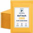 Natural Kraft Bubble Mailers 4x7in Exterior, 3.2x7in Interior, 100 Pack Padded Envelopes, Self-Seal Tear Resistant Poly Lined Mailing Shipping Bags for Small Business Boutique Packaging