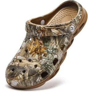 HOBIBEAR Unisex Garden Clogs Shoes Slippers Sandals for Men and Women (Size: 13 Women/12 Men, Khaki)