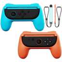 Grips & Wrist Strap Set Switch 2 Joy-Con  Ergonomic Controller Holder, Secure Gaming Accessories for Nintendo Switch 2 & OLED  Comfortable & Anti-Slip Design 2pcs