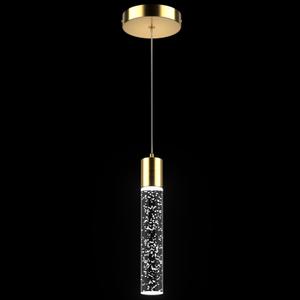 Esfos Pendant Lights Kitchen Island , 6500K Modern Kitchen Island Lights Ceiling Lighting Fixtures with Crystal Bubble, Integrated LED Cold White Hanging Light Dining Room Light Brushed Gold, 1 Pack