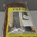 YOFUN 84 inches 2 Panels, Burnt Orange Blackout Luxury Velvet Curtains Thermal Insulated Heat Block Soundproof Window Panels Soft Drapes for Bedroom Living Room, Rod Pocket & Back Tab, W52 x L84