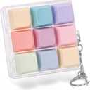 FunisFun Keyboard Fidget Toy Handheld Clicky Fidget Keyboard with Keychain Detachable Mechanical Clicker Adult Stress Relief Gifts for Leisure Moments (Style A)