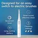 Oral-B Rechargeable Electric Toothbrush, iO2 Starter Kit, 3 Cleaning Modes, Automatic Pressure Sensor to Protect Gums, 2 Brush Heads, Pure White