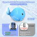 Rechargeable Water Table Pump, Upgraded 3W Cute Whale Water Pump with 3-5H Non-Stop Fun & 2 Adjustable Speeds, Portable Home/Outdoor Water Table Toys,Water Table Accessories for Toddlers Kids,Blue