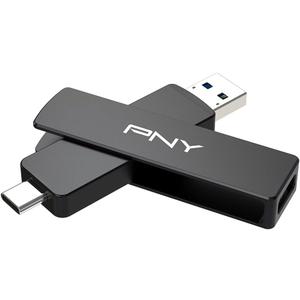 PNY 256GB Duo Link V3 USB 3.2 Gen 2 Type-C & Type-A OTG Flash Drive Extreme Speeds Read/Write 1000/800MB/s External Mobile Storage Compatible with Smartphone/Tablet/Laptops/Desktops