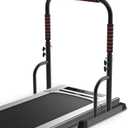 Adjustable Walking Pad Handle only, 19.7 inch Wide, 46 inch Max Height, Black/Red 