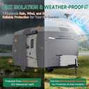 Umbrauto Fiberglass Travel Trailer Cover Fits 11'-13' Trailers, Upgraded 7 Layers Top Camper RV Cover with Windproof Strap,Adhesive Repair Patches