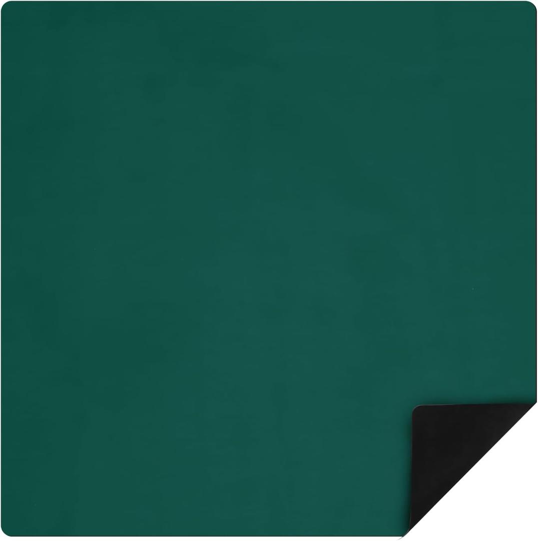 Buryeah Mahjong Mat Large Non Slip Neoprene Rubber Table Mat Noise Reduction Dominoes Poker Card Board Games Playmat Gaming Table Cover for Camp Game Night Indoor Outdoor(Green,40 x 40 Inch)