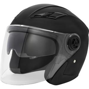 Motorcycle Open Face Helmet Adult 3/4 Half Helmets for Motor-Bike Scooter Biker Men Women DOT Approved, M