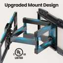 USX STAR UL Listed Full Motion TV Wall Mount Bracket for Most 37-90 inch TVs, Swivel Tilt Extension Level TV Mount, Max VESA 600x400mm, Holds up to 132lbs & 16" Wood Studs with Hole Drilling Template