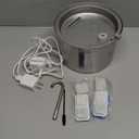 oneisall Stainless Steel Cat Water Fountain, 2L Water Fountains for Cats Indoor with Quiet Pump and 3 Replacement Filters, Pet Water Fountain Faucet Spout Design Cat Fountain Drinking Inside, PWF 001