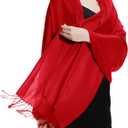 TZ Promise Pashmina Large Soft Plain Shawl/Wrap/Scarf for Women (Red)