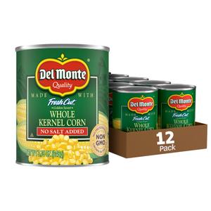 Del Monte Whole Kernel Gold Corn No Salt Added, 8.75-Ounce (Pack of 12)