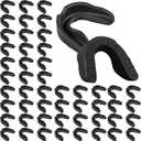Frienda 50 Pcs Football Mouth Guards Bulk Youth Football Mouthpiece Sport Athletic Mouthguard Gum Teeth Guard for Hockey Karate Basketball Boxing Basketball Rugby (Black)