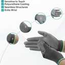 ANDANDA Multi-Package Safety Work Gloves, Seamless Knit Work Gloves with PU Coated, Ideal Work Gloves Men for General Work (Grey-12 Pairs)