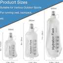 CLINTT 250ml Soft Flask, Foldable Running Water Bottle, TPU Folding Soft Water Flask, BPA-Free Collapsible Flask for Hydration Pack Running Vest, Cycling, Climbing, Hiking - 1Pcs, White