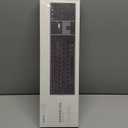 AUSDOM 2.4G Wireless Bluetooth Keyboard Full Size, Quiet Slim Multi-Device Rechargeable Cordless QWERTY Keyboard with Number Pad, Low Profile Silent Flat Universal Keyboards for Computer/Mac/Windows (Black Grey)