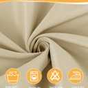 HolidayIdeas Outdoor Curtains for Patio Waterproof, 4 Panels - 54 x 108 Inch - Privacy Protection & Light Filtering Curtains Cream Grommet Outside Curtains for Porch, Gazebo, Pergola, Backyard