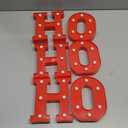 Festive HO HO HO Christmas Decor, LED Light Up Letters Sign, Battery Powered Christmas Decorations Indoor for Home Tabletop, Bar & Xmas Party, Perfect for Holiday Gift & Indoor Decor Accent