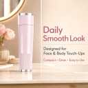 Bloomly Facial Hair Remover, Bloomly Hormonal Hair Remover Pro, Gentle Micro Trimming with Led Light, Portable Design, Painless Electric Face Razor for Coarse Hair (Skin Tone)