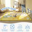 1.5" Thick Baby Floor Play Mat 59x79 Memory Foam Kids Mat(Little Dog)