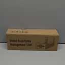 Under Desk Cable Management Tray No Drill, Metal Mesh Cable Management Under Desk with Clamp Mount, 2 Hole Cable Tray with Wire Management and Cord Organizer for Home Office Standing Desk (13.38", Black)