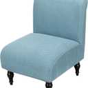 FUANGUI Armless Accent Chair Cover Slipcover, Stretch Spandex Chair Covers for Living Room Removable Washable for Armless Chair Furniture Protector
